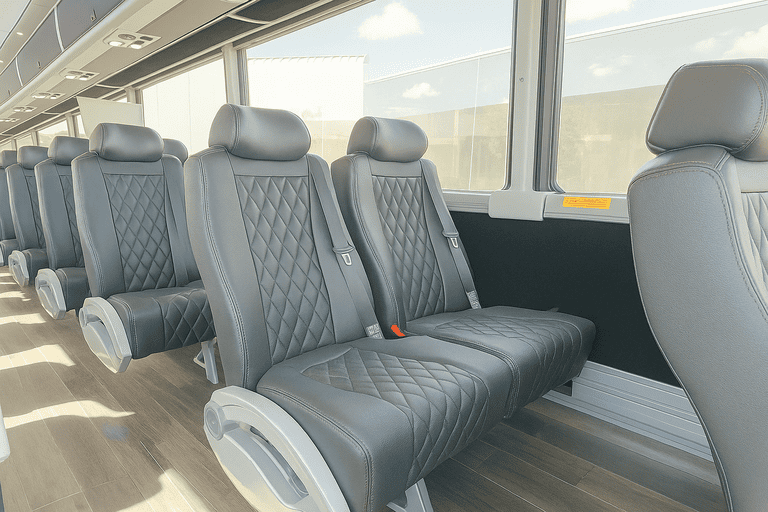 interior of Charter Bus Rental Dearborn charter bus